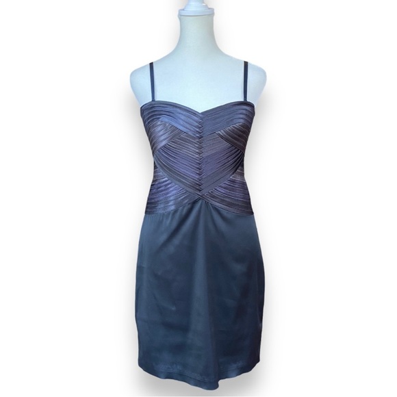Bcbgmaxazria Sleeveless Bandage Bodycon Mini Dress in Smoke Combo Size 4 - Picture 4 of 16
